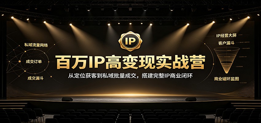 百万ip高变现实战营：从定位获客到私域批量成交，-免费资源