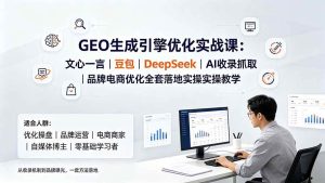 （19456期）geo生成引擎优化实战课：文心一言｜豆包｜dee-免费资源