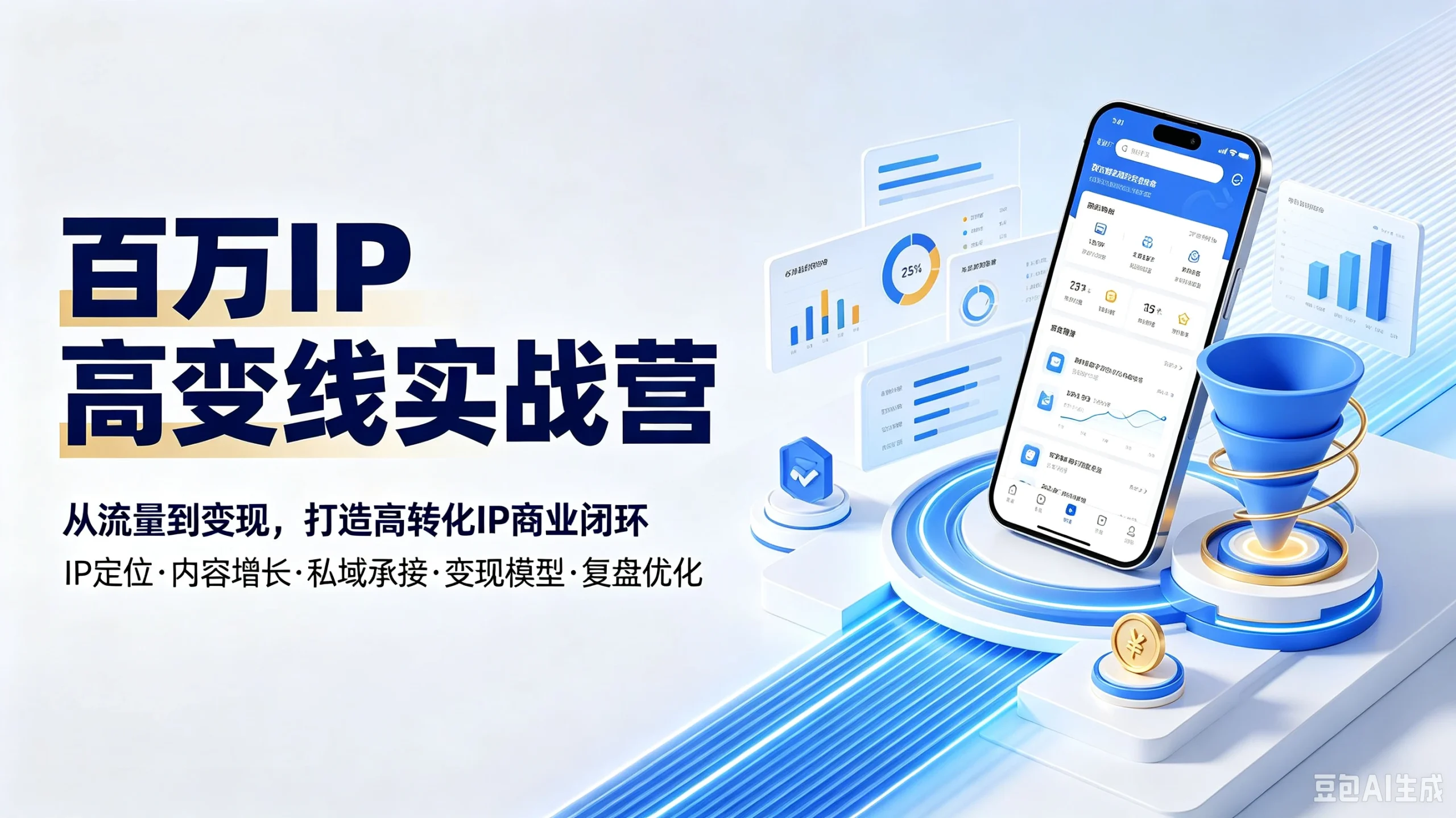【精】百万ip高变线实战营从流量到变现，打造高转-免费资源