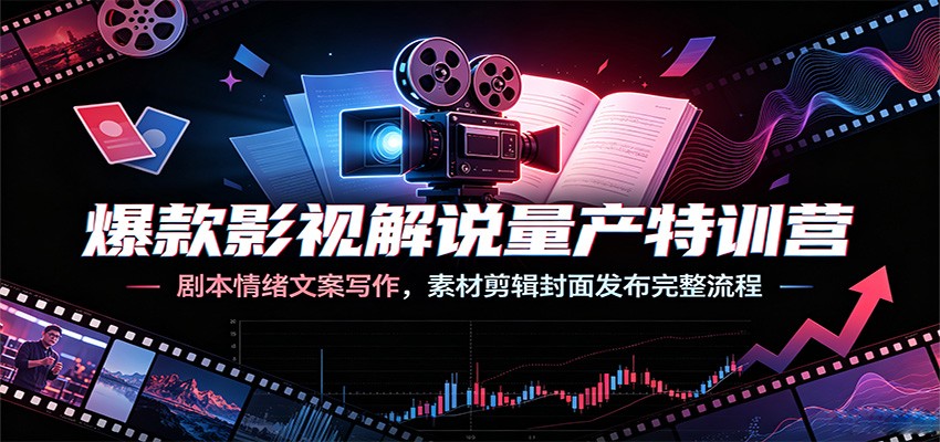 爆款影视解说量产特训营：剧本情绪文案写作，素-免费资源