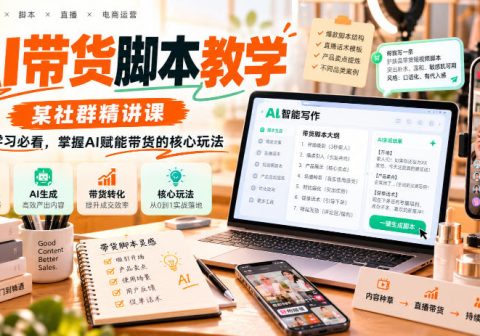 AI带货脚本教学，某社群精讲课，带货学习必看，掌握AI赋能带货的核心玩法-免费资源