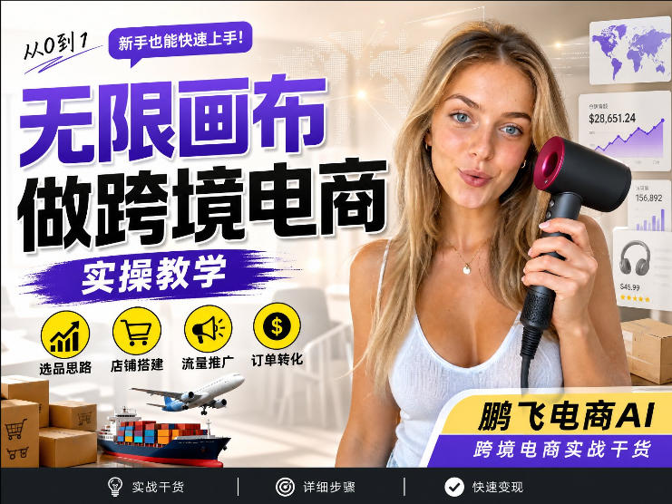 【跨境电商必备】ai无线画布制作商品宣传视频，四-免费资源