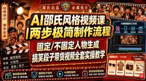 (19602期)ai邵氏风格视频课|两步极简制作流程,固-免费资源