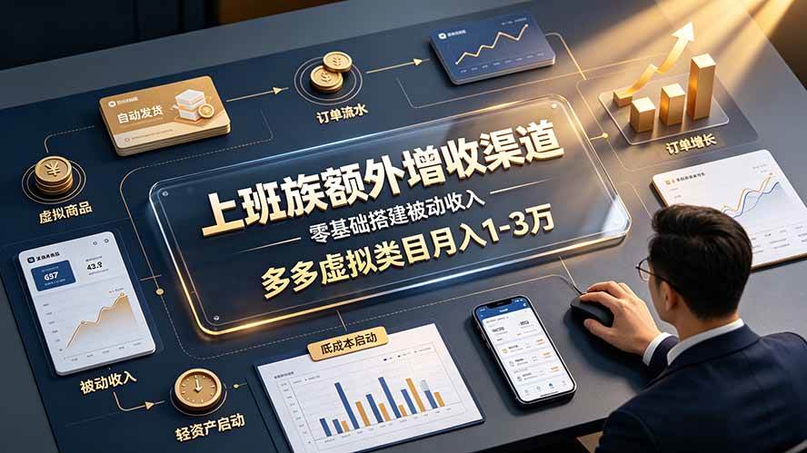 （19452期）上班族额外增收渠道，零基础搭建被动收-免费资源