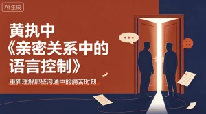【精】黄执中《亲密关系中的语言控制》重新理解-免费资源