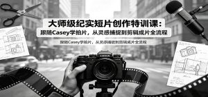 大师级纪实短片创作特训课：跟随casey学拍片，从灵-免费资源