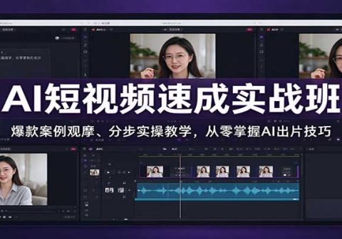AI短视频速成实战班:爆款案例观摩、分步实操教学,从零掌握AI出片技巧-免费资源