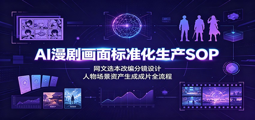 ai漫剧画面标准化生产sop：网文选本改编分镜设计，-免费资源