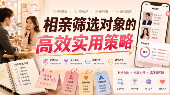 付费文章：相亲筛选对象的高效实用策略-免费资源