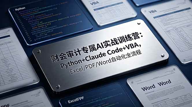 （19268期）财会审计专属-ai实战训练营-更新：pythonclaude-codevba，excel-p-免费资源