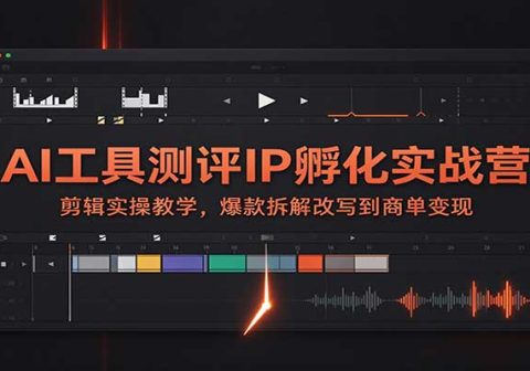 AI工具测评IP孵化实战营:剪辑实操教学,爆款拆解改写到商单变现-免费资源