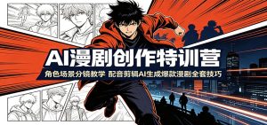 ai漫剧创作特训营：角色场景分镜教学，配音剪辑ai-免费资源