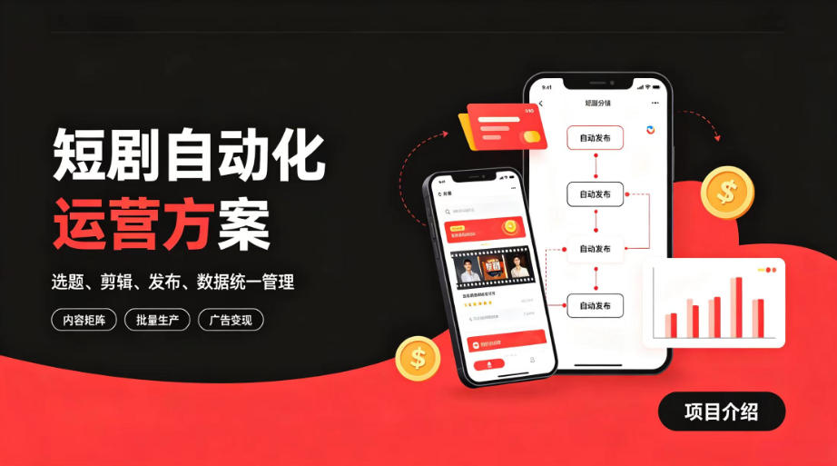 快手全自动短剧矩阵项目｜自动化分发，流量持续-免费资源