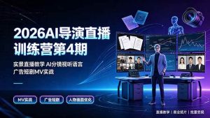 （19216期）2026ai导演直播训练营第4期，实景直播教学ai分-免费资源