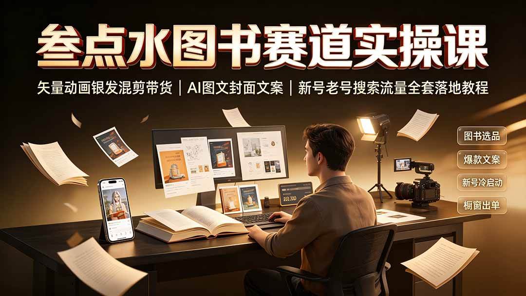 （19613期）叁点水图书赛道实操课｜矢量动画银发混-免费资源