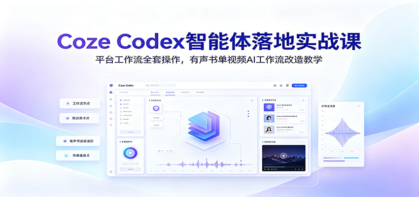 coze-codex智能体落地实战课：平台工作流全套操作，有声-免费资源