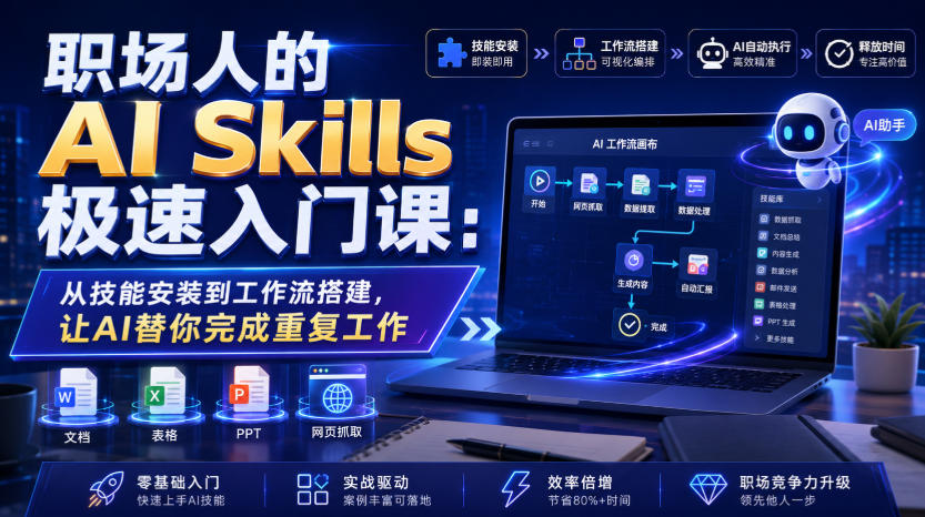 职场人的ai-skills极速入门课：从技能安装到工作流搭建-免费资源