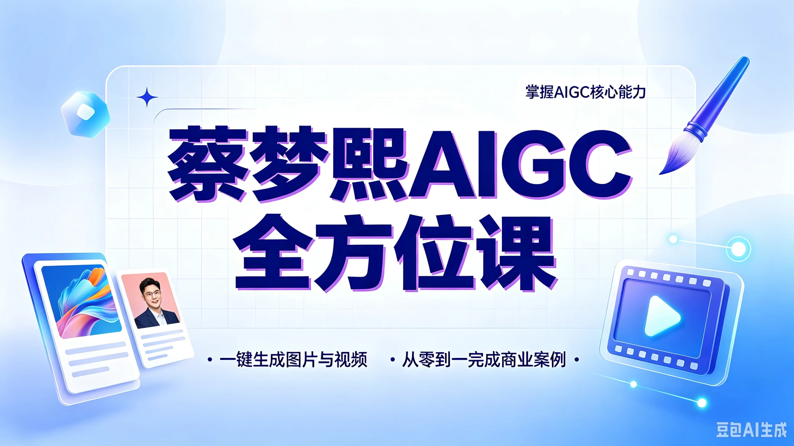 【精】蔡梦熙aigc全方位课，掌握aigc核心能力，一键生-免费资源