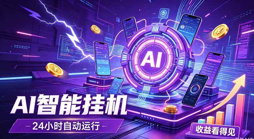 （19755期）ai智能广告挂机，躺赚新模式-设备托管运行-免费资源
