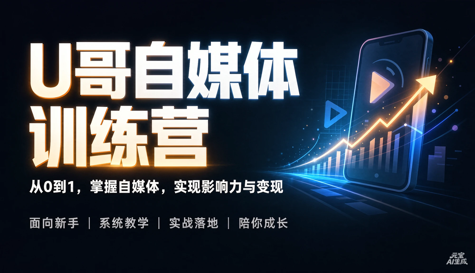 【精】u哥自媒体训练营，从0到1，掌握自媒体，实-免费资源
