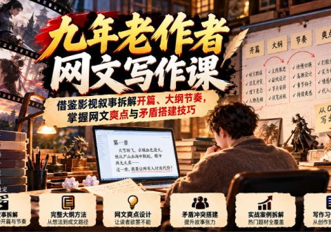 九年老作者网文写作课：借鉴影视叙事拆解开篇、大纲节奏，掌握网文爽点与矛盾搭建技巧-免费资源