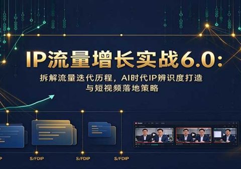 IP流量增长实战6.0:拆解流量迭代历程,AI时代IP辨识度打造与短视频落地策略-免费资源