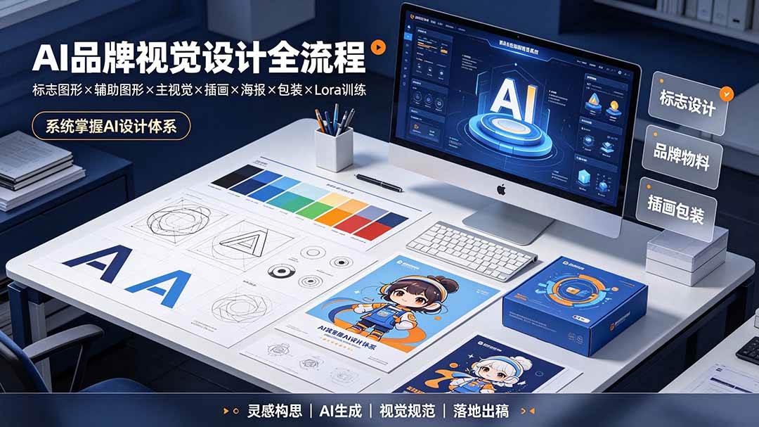 （19372期）ai品牌视觉设计全流程：标志图形x辅助图-免费资源