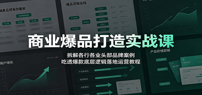 商业爆品打造实战课：拆解各行各业头部品牌案例-免费资源