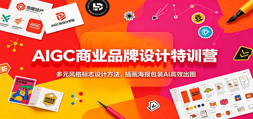 aigc商业品牌设计特训营：多元风格标志设计方法，-免费资源