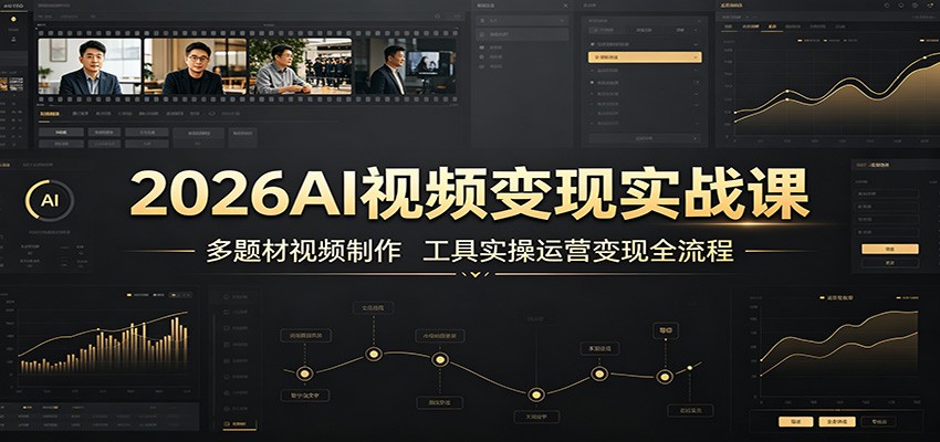 2026ai视频变现实战课：多题材视频制作，工具实操运-免费资源