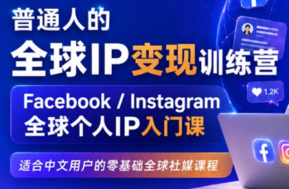 建立海外社媒底层逻辑，打造能变现的个人ip-免费资源