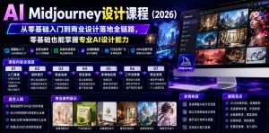 ai-midjourney设计课程（2026），从零基础入门到商业设计落地-免费资源