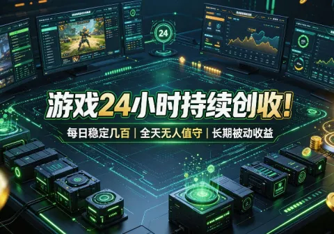 游戏24小时持续创收！每日稳定几百，全天无人值守，长期被动收益【揭秘】-免费资源