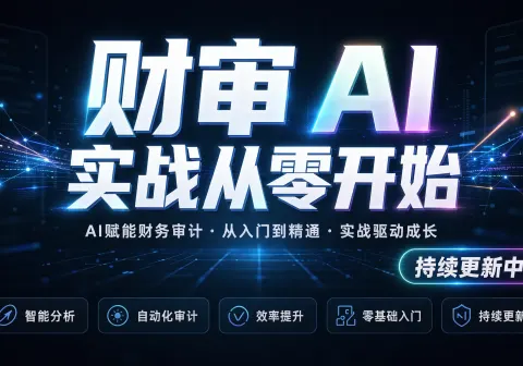 【精】财审 AI 实战从零开始(持续更新中)，AI赋能财务审计、从入门到精通、实战驱动成长-免费资源