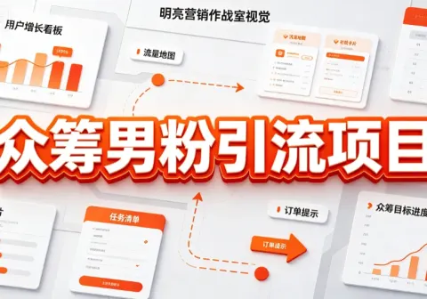 【精】众筹男粉引流项目，精准触达、社群承接、转化变现-免费资源