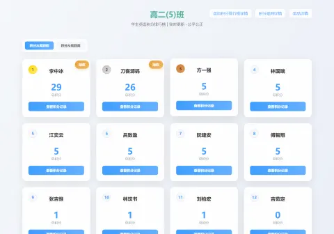 班级学生平时表现记录 积分抽奖系统源码 全开源-免费资源